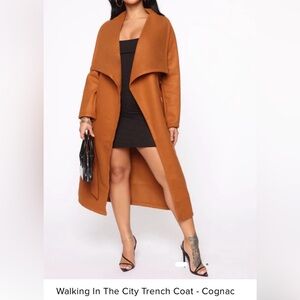 Fashion Nova Camel Trench Coat